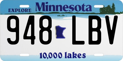 MN license plate 948LBV