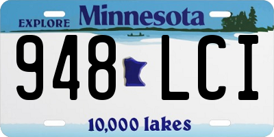 MN license plate 948LCI