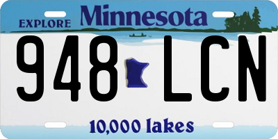 MN license plate 948LCN