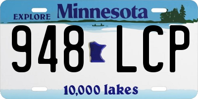 MN license plate 948LCP