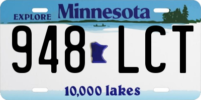 MN license plate 948LCT
