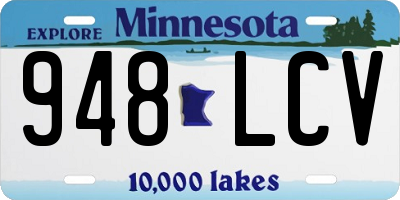 MN license plate 948LCV