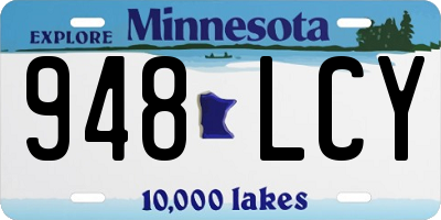 MN license plate 948LCY
