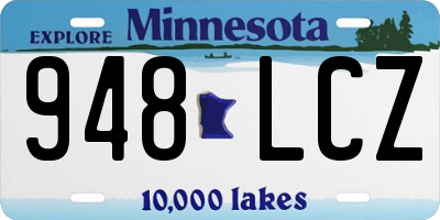 MN license plate 948LCZ