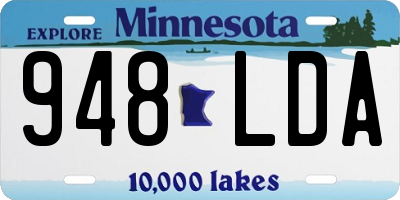 MN license plate 948LDA