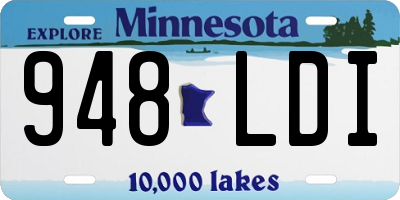 MN license plate 948LDI