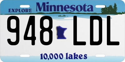 MN license plate 948LDL