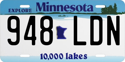 MN license plate 948LDN