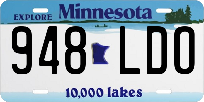 MN license plate 948LDO