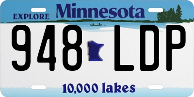 MN license plate 948LDP