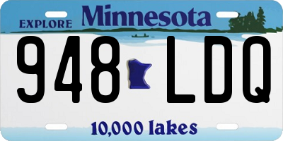 MN license plate 948LDQ