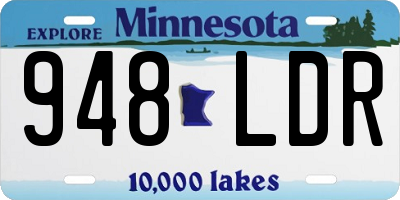 MN license plate 948LDR