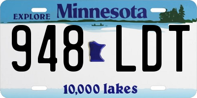 MN license plate 948LDT