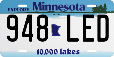 MN license plate 948LED
