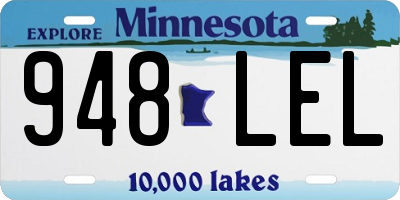 MN license plate 948LEL
