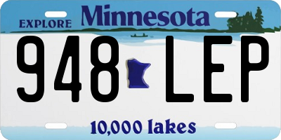 MN license plate 948LEP