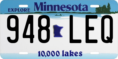 MN license plate 948LEQ