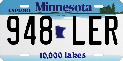 MN license plate 948LER