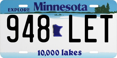 MN license plate 948LET