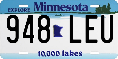 MN license plate 948LEU