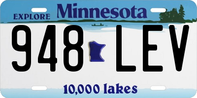 MN license plate 948LEV