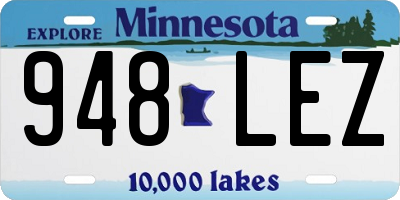 MN license plate 948LEZ