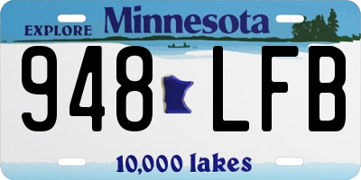 MN license plate 948LFB