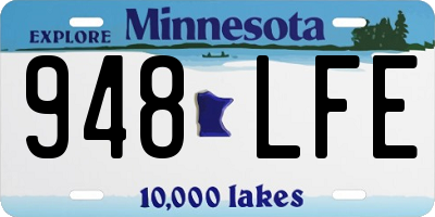 MN license plate 948LFE