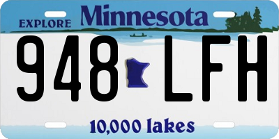 MN license plate 948LFH