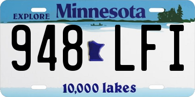 MN license plate 948LFI