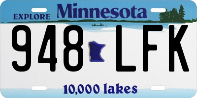 MN license plate 948LFK