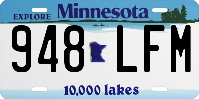 MN license plate 948LFM