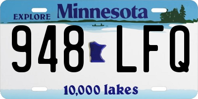 MN license plate 948LFQ