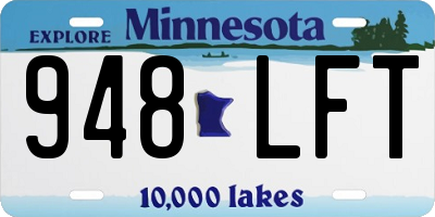 MN license plate 948LFT