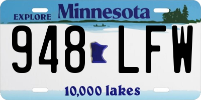 MN license plate 948LFW