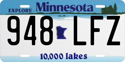 MN license plate 948LFZ