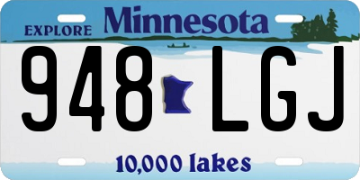 MN license plate 948LGJ