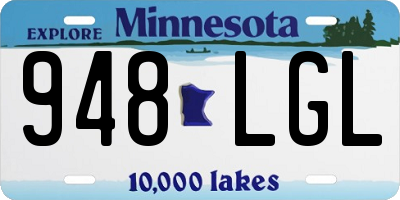 MN license plate 948LGL