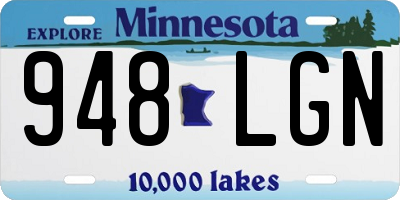 MN license plate 948LGN