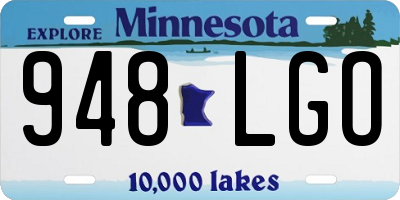 MN license plate 948LGO