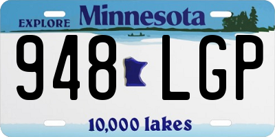MN license plate 948LGP