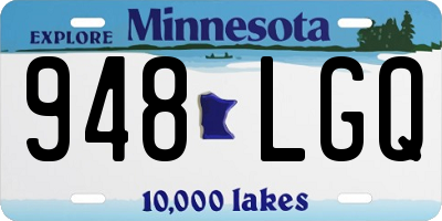 MN license plate 948LGQ
