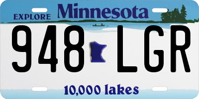 MN license plate 948LGR