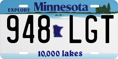 MN license plate 948LGT