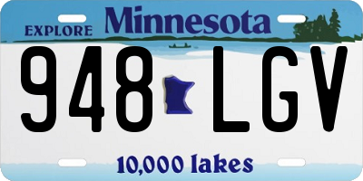 MN license plate 948LGV