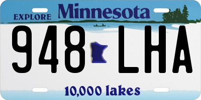 MN license plate 948LHA