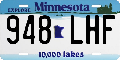 MN license plate 948LHF