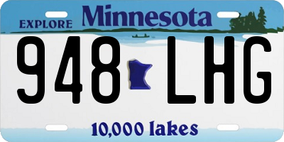 MN license plate 948LHG