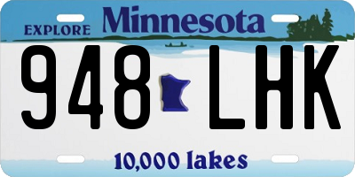 MN license plate 948LHK