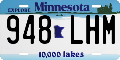 MN license plate 948LHM